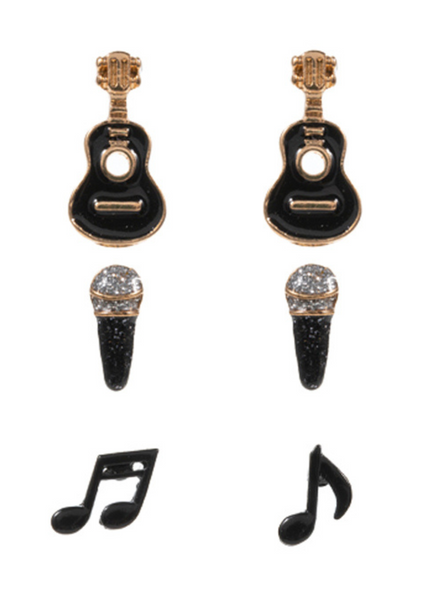  retro earrings festival music 