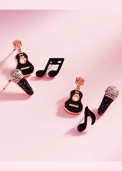  retro earrings festival music 