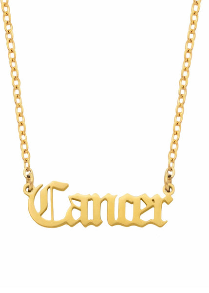 old English cancer necklace