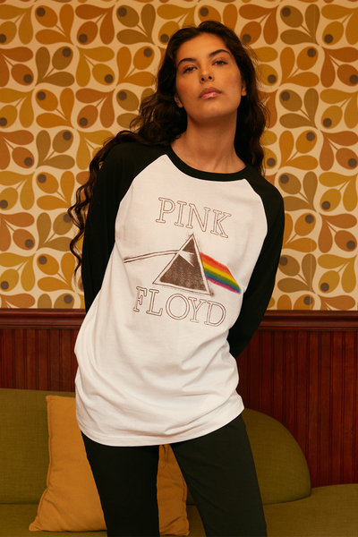 Pink Floyd Raglan Baseball band tee womens rocker concert festival wear fall dark side of the moon 