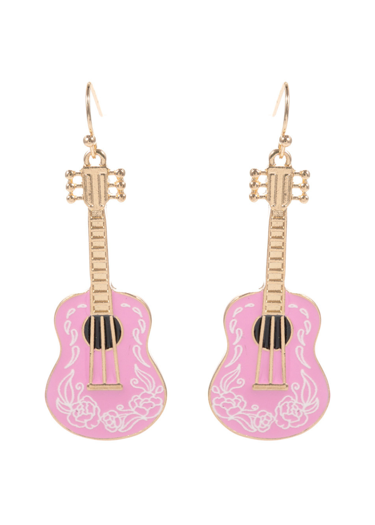 Schwarze E-Gitarren-Ohrringe