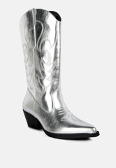 Ponsies Embroidered Cowboy Calf Boots