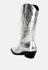 Ponsies Embroidered Cowboy Calf Boots