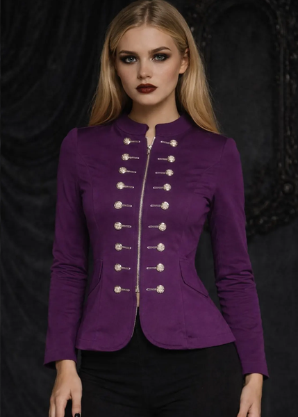 Purple Gothic Military Jacket