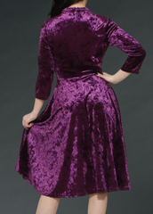 purple velvet dress