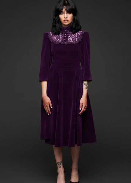 purple velvet lolita dress