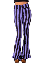 purple Black striped pants