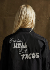 pynic jacket raise hell eat tacos black devil punk rocker stagewear rockstar wife 