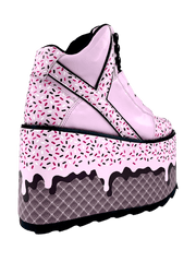 YRU QOZMO ICE CREAM - PINK BLACK Platform boots