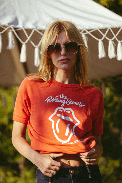 Rolling Stones 70s Raglan T-shirt keith richards Mick jagger concert festival edgy Rocker rock music 