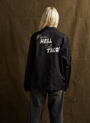 pynic jacket raise hell eat tacos black devil punk rocker stagewear rockstar wife 
