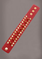 red spike studded bracelet