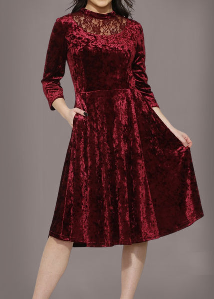 red velvet gothic dress