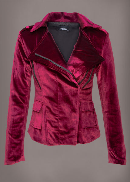 You Could Be Mine Red Velvet Moto Jacket