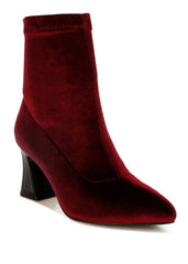 red velvet ankle boots booties women festival rockstar lovers 