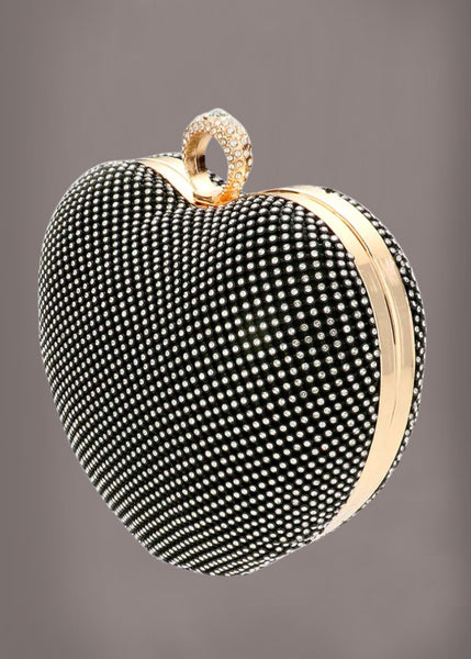 rhinestone heart purse
