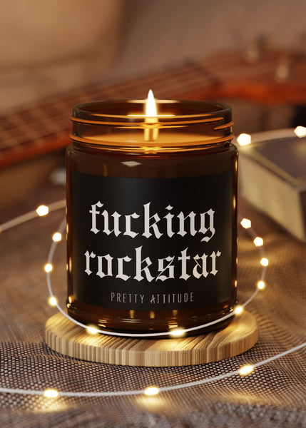 rock n roll candle goth home decor