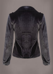 short black velvet coat