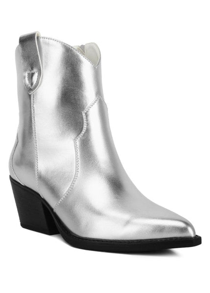 silver metallic rockstar boots bootie fall womens glam boho festival concert holiday 