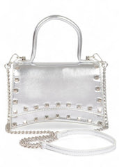 silver studded bag rockstar rocker 