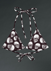 skull bikini Two-piece goth bathing suit black beach summer alternative gothic Halloween 
