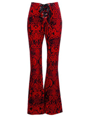 velvet snake bell bottom pants