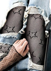 star fishnet tights
