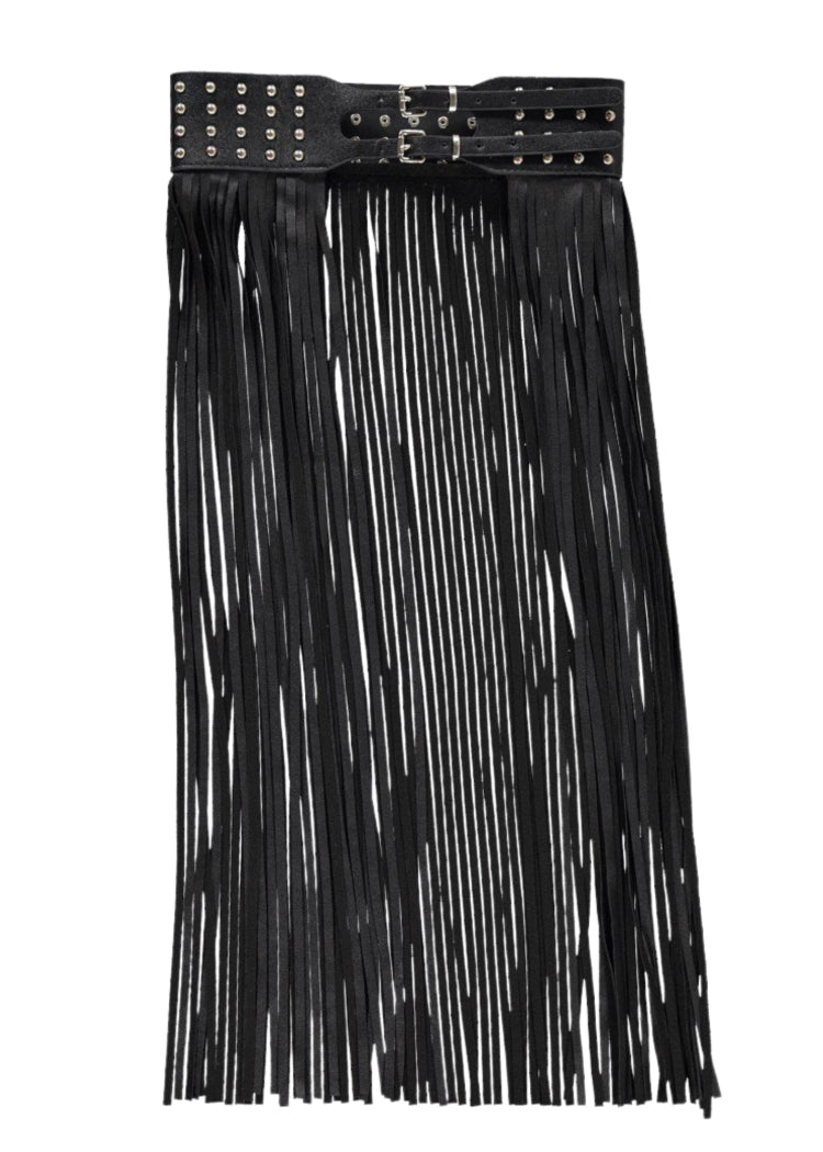 Studded Fringe Belt | Fringe Belt | Fringe Waist Belt