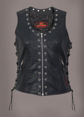 studded leather vest