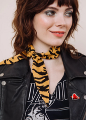 tiger scarf 70s I'm with the band concert festival wear rocker 