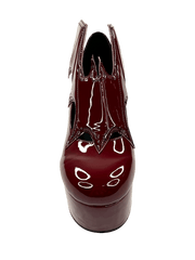 YRU VAMPIRA OXBLOOD Burgundy Vegan Leather Platform Boots