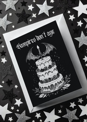 Vampire Goth Birthday card decor cake Halloween Candle gothic Medieval 