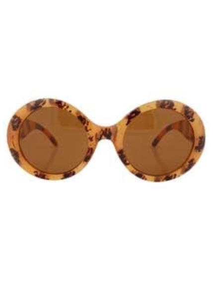 BUBBLE vintage round sunglasses in Demi Brown – UV400 retro shades by Pretty Attitude