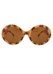 BUBBLE vintage round sunglasses in Demi Brown – UV400 retro shades by Pretty Attitude