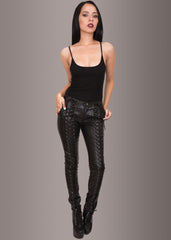 Biker leather pants