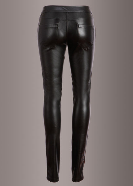 Lace up leather pants