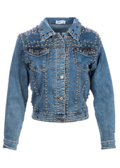 studded denim jacket