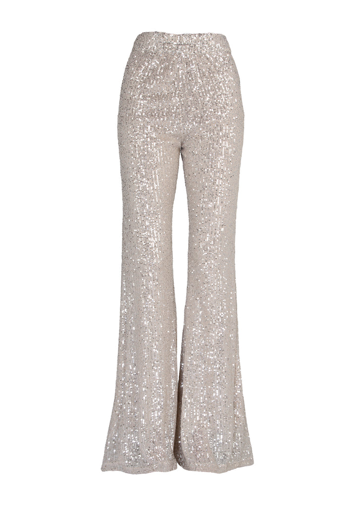 Sequin flared trousers