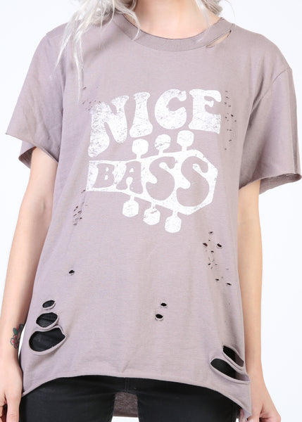 Grey Bass Player Tee
