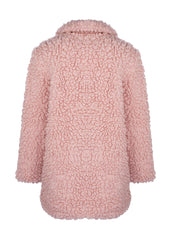 pink teddy fleece coat