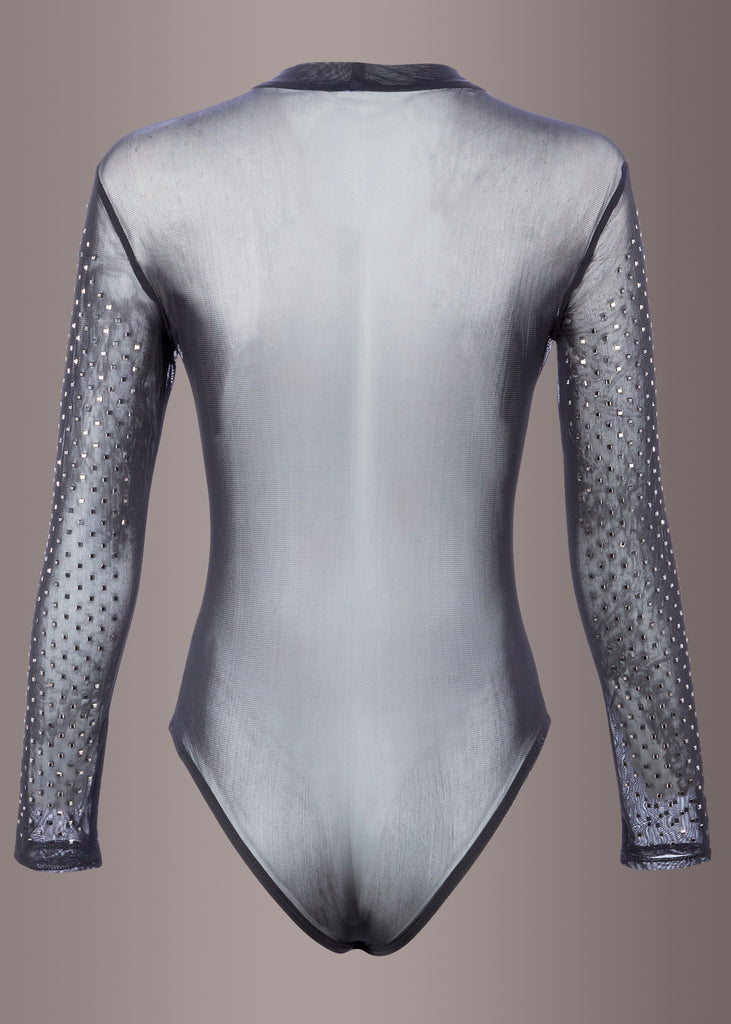 Atu Body Couture mock-neck long-sleeved Bodysuit - Farfetch  Metallic  bodysuit, Silver long sleeve tops, Silver bodysuit