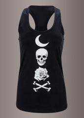 skull and moon graphic tee