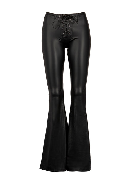 leather bell bottoms