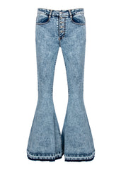 acid wash flare jeans