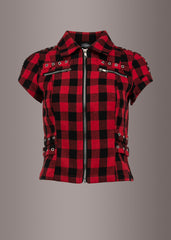 red plaid punk shirt