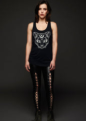 black cat gothic top