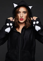 black cat hoodie