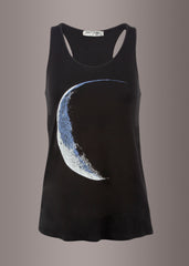 black crescent moon tank top
