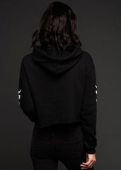 cropped black hoodie