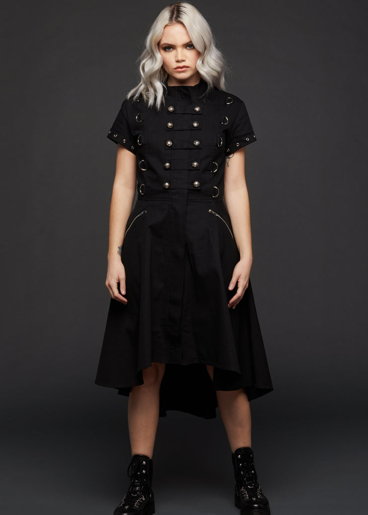 Black Gothic Dress | Studded Goth Dress | Corset Dress Black Gothic Dress | Studded Goth Dress | Corset Dress